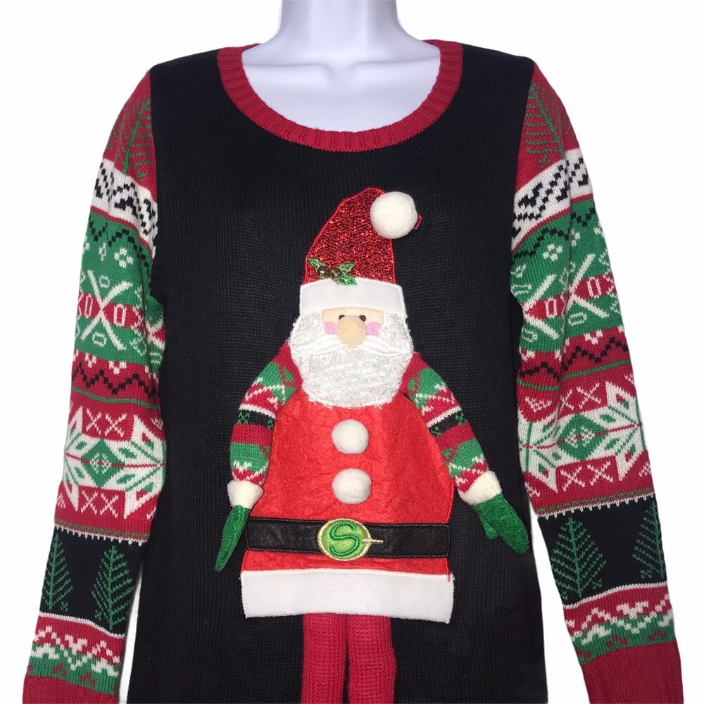 United States Sweaters Sweater Tunic Womens M Nordic Santa Claus Ugly Christmas - Picture 2 of 10